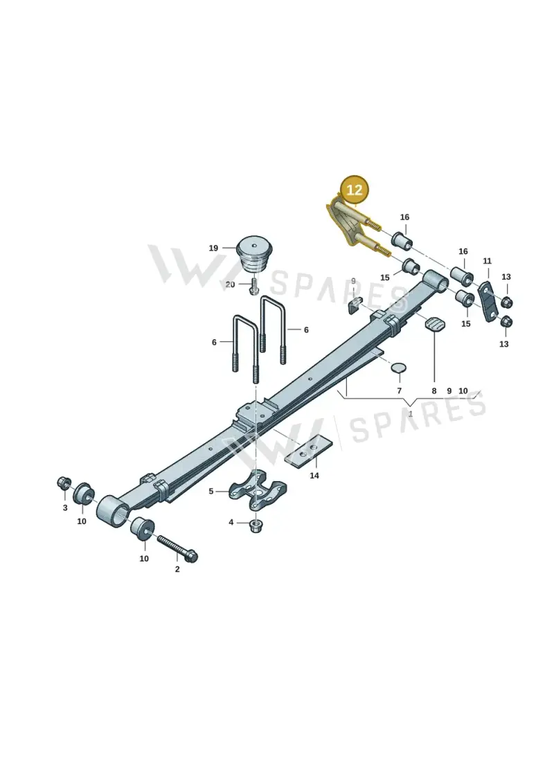 2HJ599193 — Volkswagen Amarok (2022-2025) diagram 2hb511500, position 12