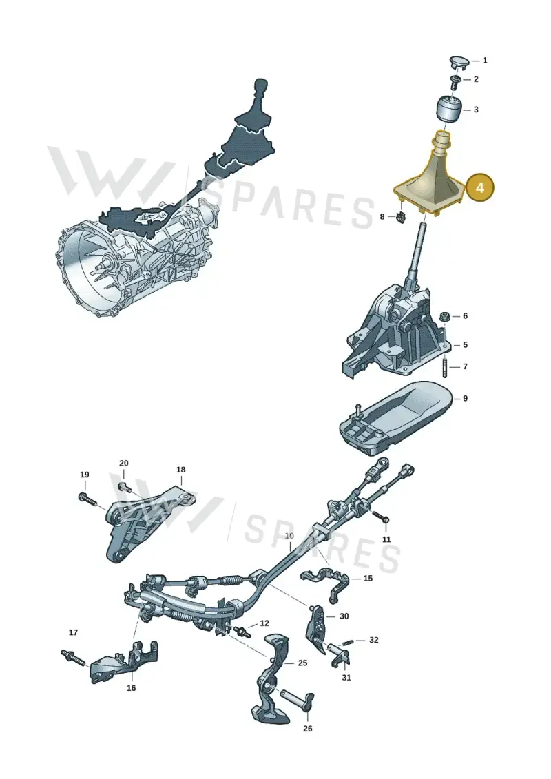 2HJ711113A — Volkswagen Amarok twin cab (2022-) diagram 2hb711300, position 4
