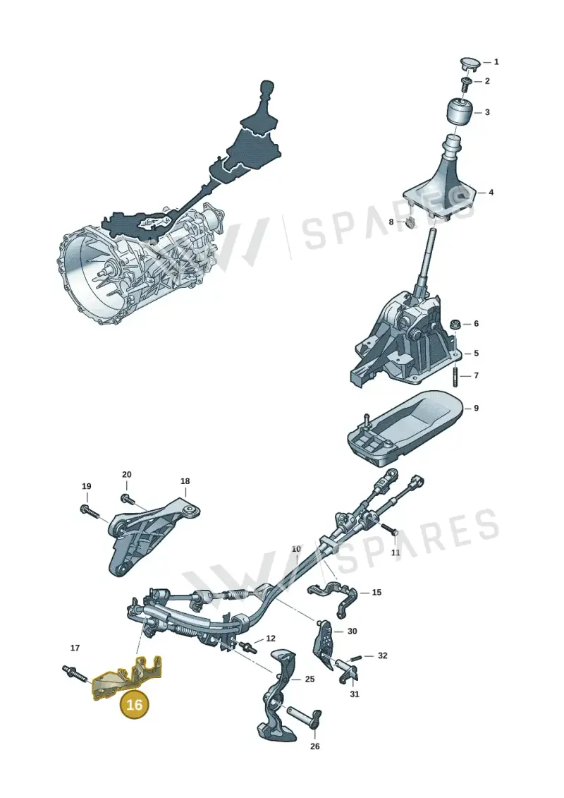 2HJ711257 — Volkswagen Amarok twin cab (2022-) diagram 2hb711300, position 16
