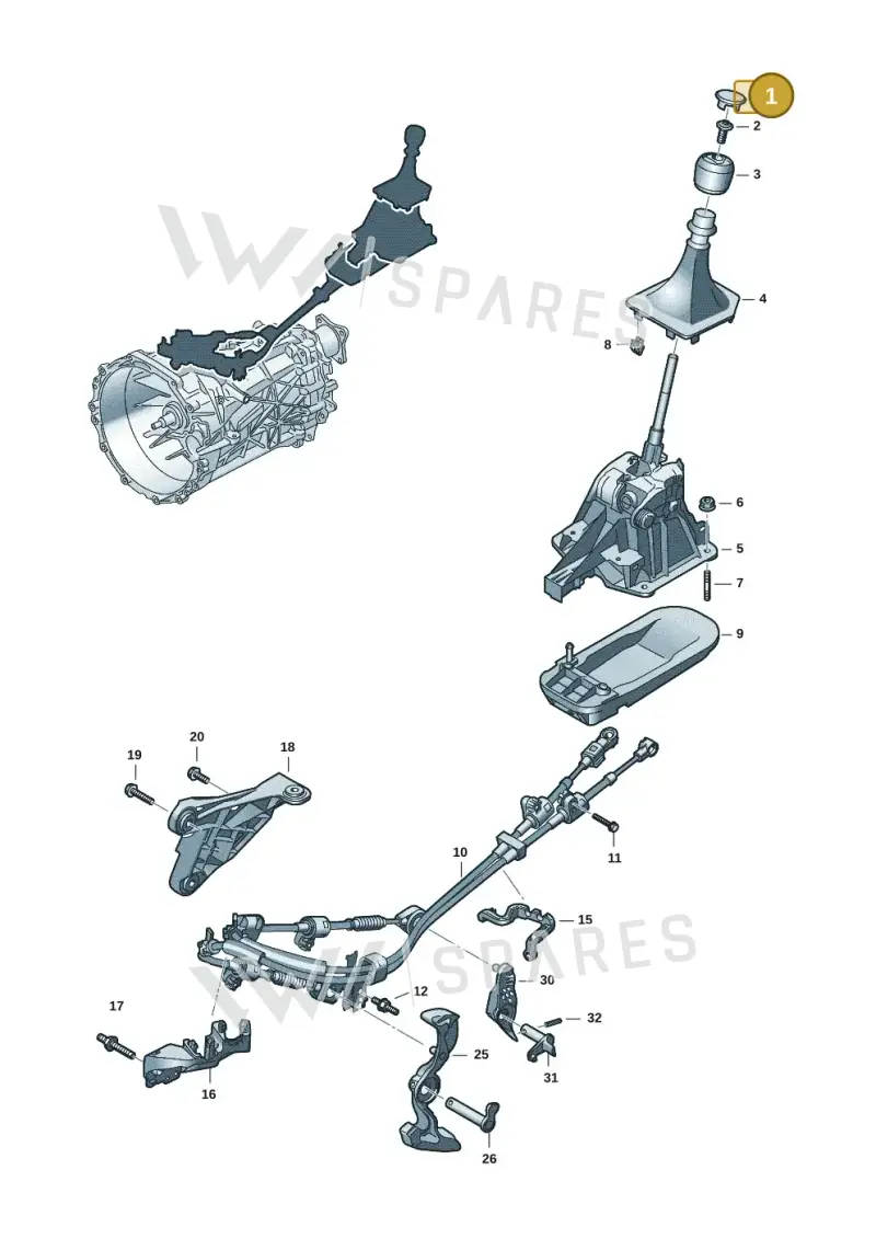 2HJ711673A — Volkswagen Amarok twin cab (2022-) diagram 2hb711300, position 1