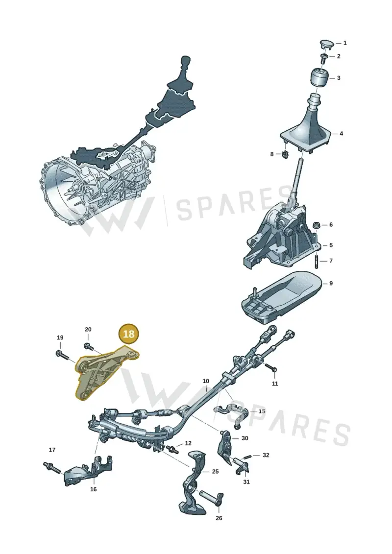 2HJ711815A — Volkswagen Amarok twin cab (2022-) diagram 2hb711300, position 18