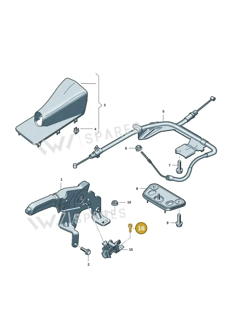 2HJ711889A — Volkswagen Amarok twin cab (2022-) diagram 2hb711000, position 16