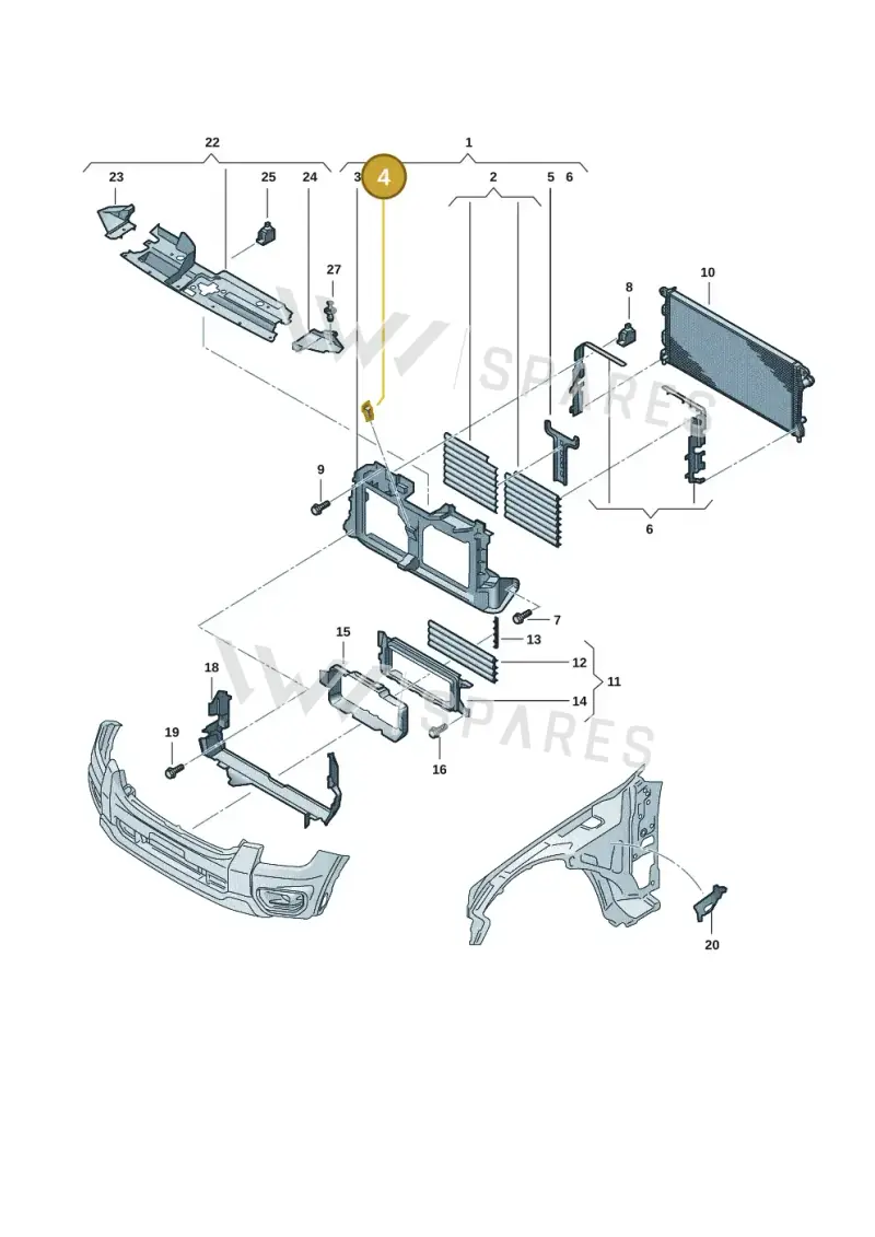 2HJ806909E — Volkswagen Amarok twin cab (2022-) diagram 2hb122960, position 4