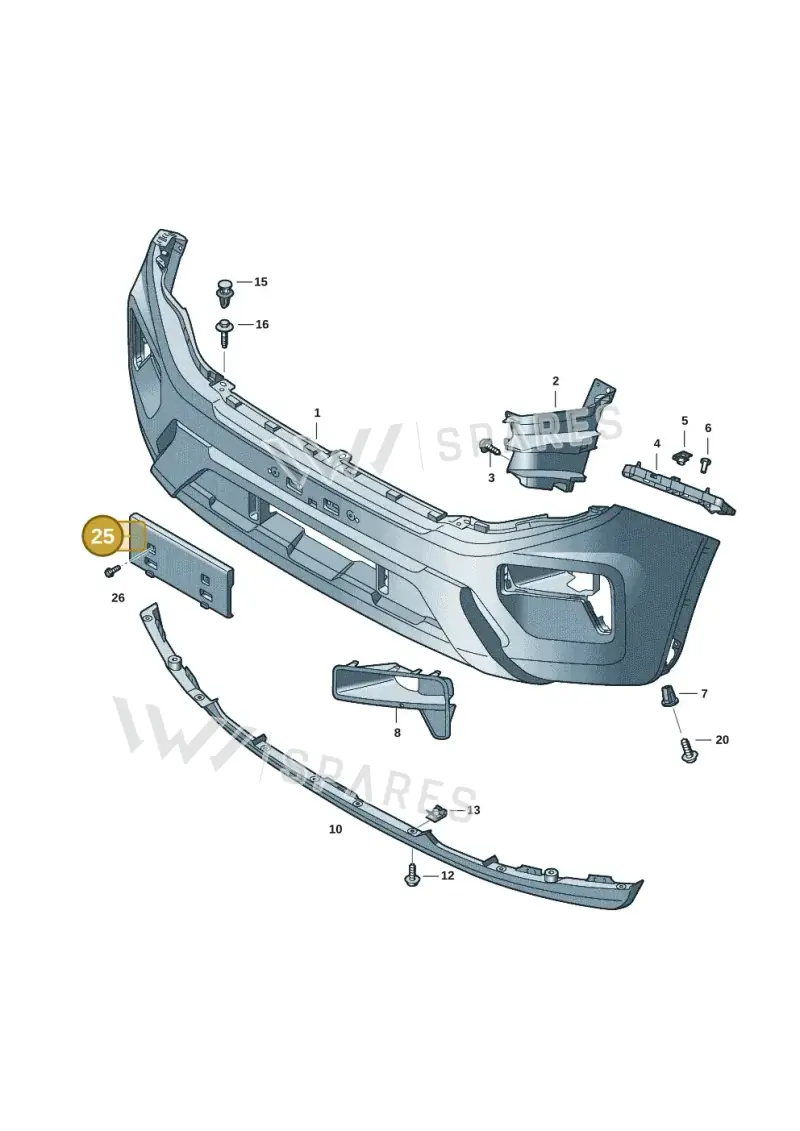 2HJ807145S — Volkswagen Amarok twin cab (2022-) diagram 2hb807010, position 25