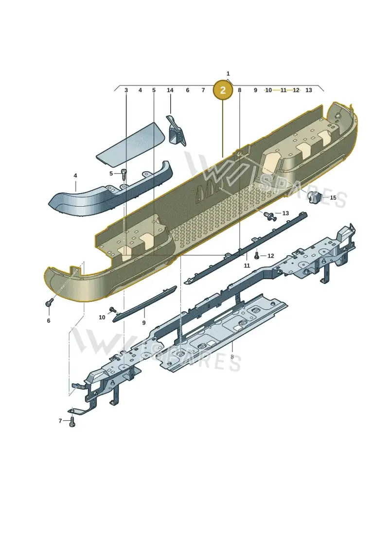 2HJ807421K — Volkswagen Amarok (2022-2025) diagram 2hb807060, position 2