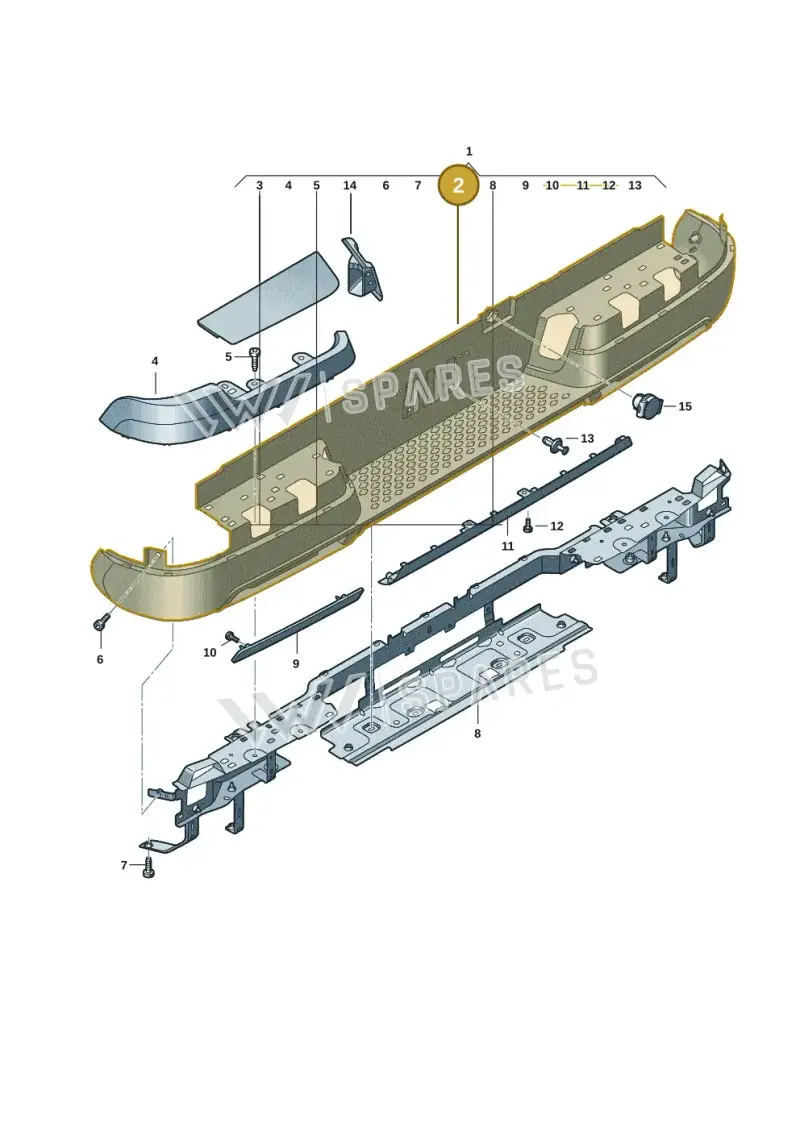 2HJ807421M — Volkswagen Amarok twin cab (2022-) diagram 2hb807060, position 2