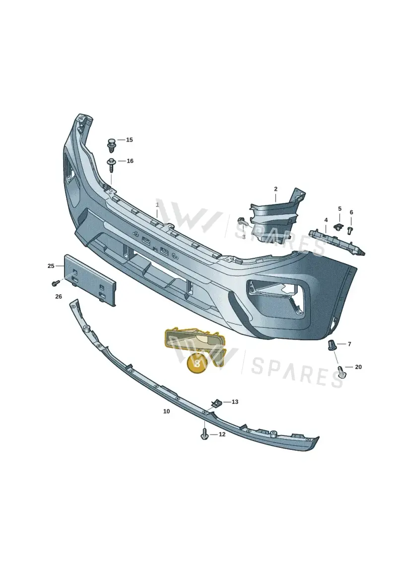 2HJ807489E — Volkswagen Amarok twin cab (2022-) diagram 2hb807010, position 8
