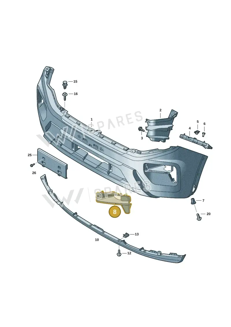 2HJ807490E — Volkswagen Amarok twin cab (2022-) diagram 2hb807010, position 8