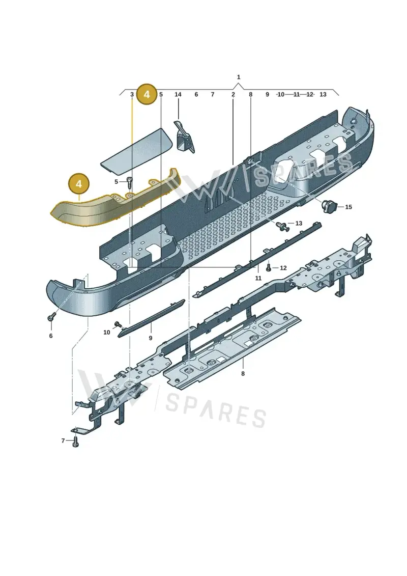 2HJ807649J — Volkswagen Amarok twin cab (2022-) diagram 2hb807060, position 4