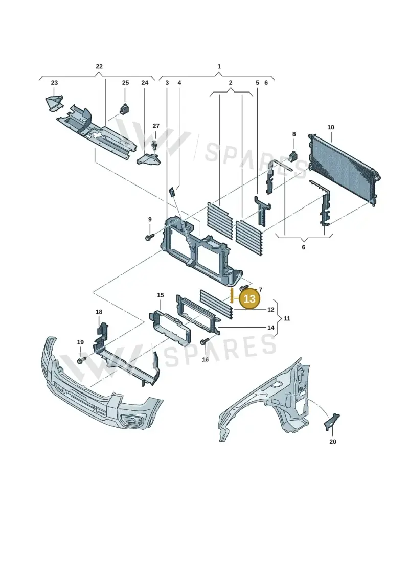2HJ807931A — Volkswagen Amarok twin cab (2022-) diagram 2hb122960, position 13