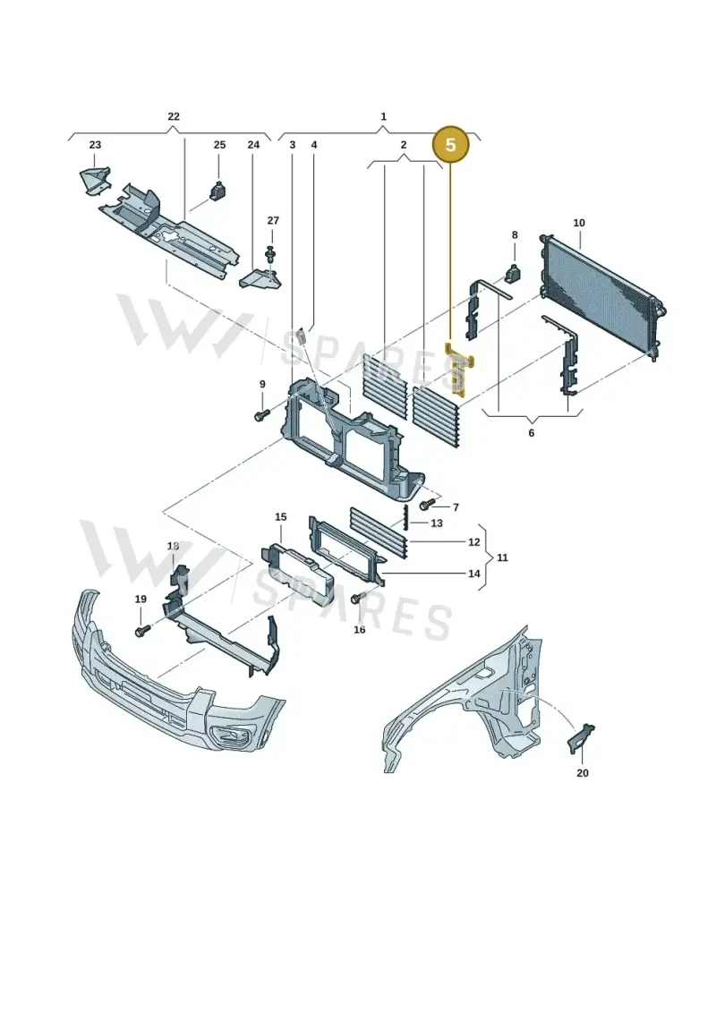 2HJ807931 — Volkswagen Amarok twin cab (2022-) diagram 2hb122960, position 5