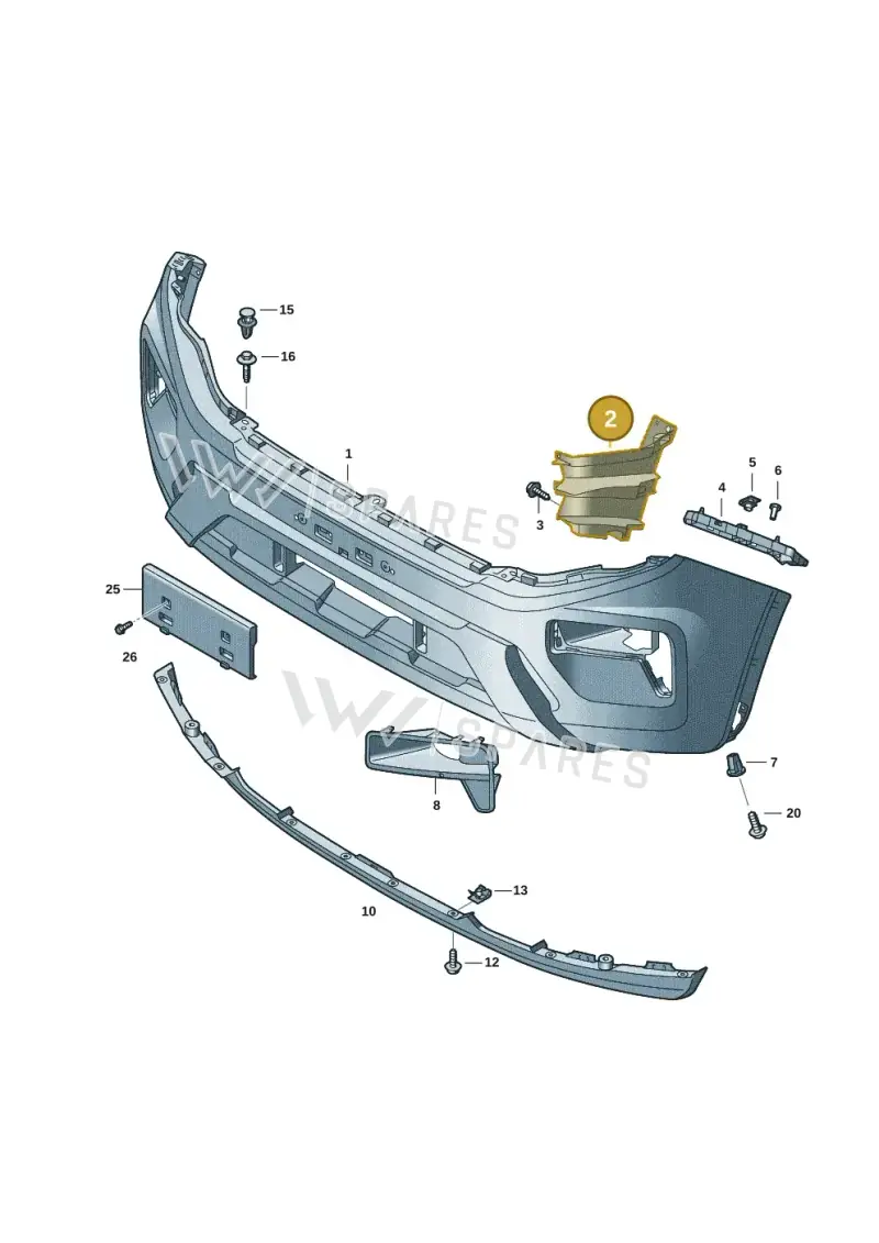 2HJ807963A — Volkswagen Amarok twin cab (2022-) diagram 2hb807010, position 2