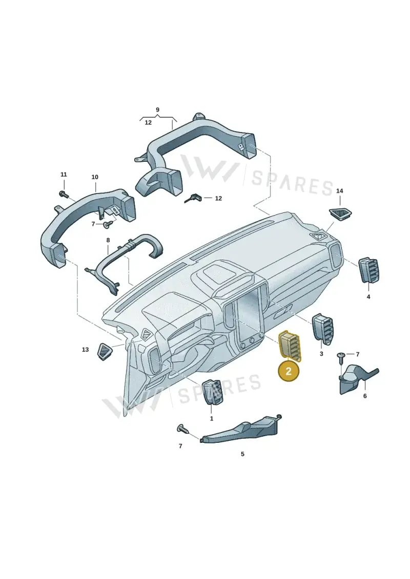 2HJ815705AAW29 — Volkswagen Amarok twin cab (2022-) diagram 2hb819050, position 2