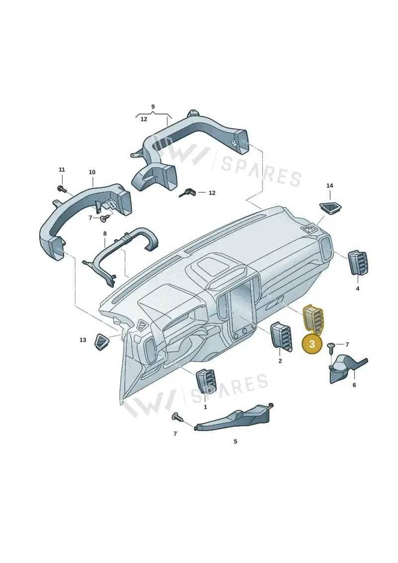 2HJ815706AAR12 — Volkswagen Amarok twin cab (2022-) diagram 2hb819050, position 3