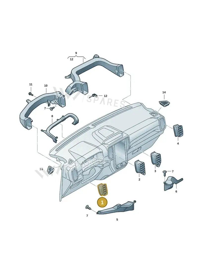 2HJ815711CO25 — Volkswagen Amarok twin cab (2022-) diagram 2hb819050, position 1
