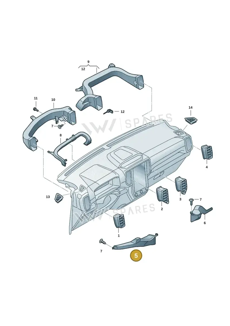 2HJ819701E — Volkswagen Amarok twin cab (2022-) diagram 2hb819050, position 5
