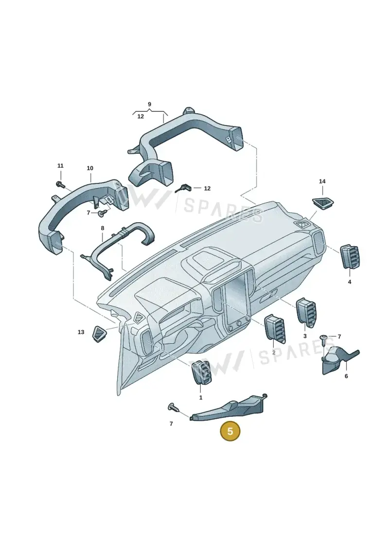 2HJ819702M — Volkswagen Amarok twin cab (2022-) diagram 2hb819050, position 5
