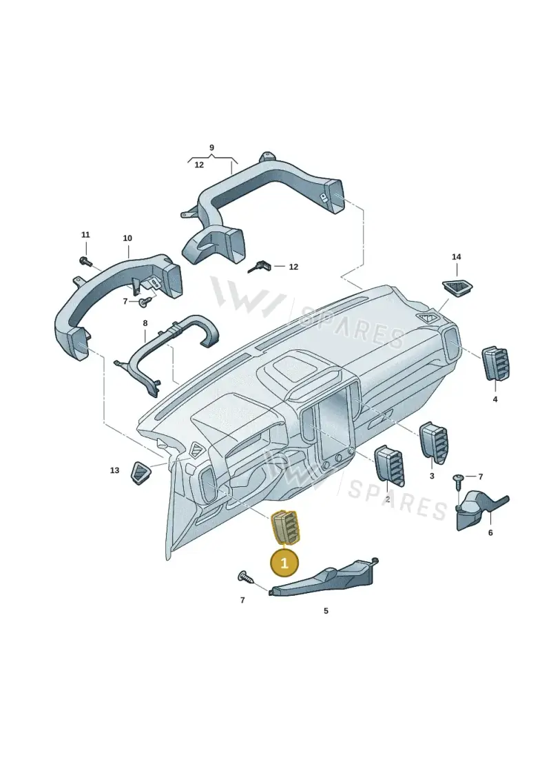 2HJ819741FW29 — Volkswagen Amarok twin cab (2022-) diagram 2hb819050, position 1