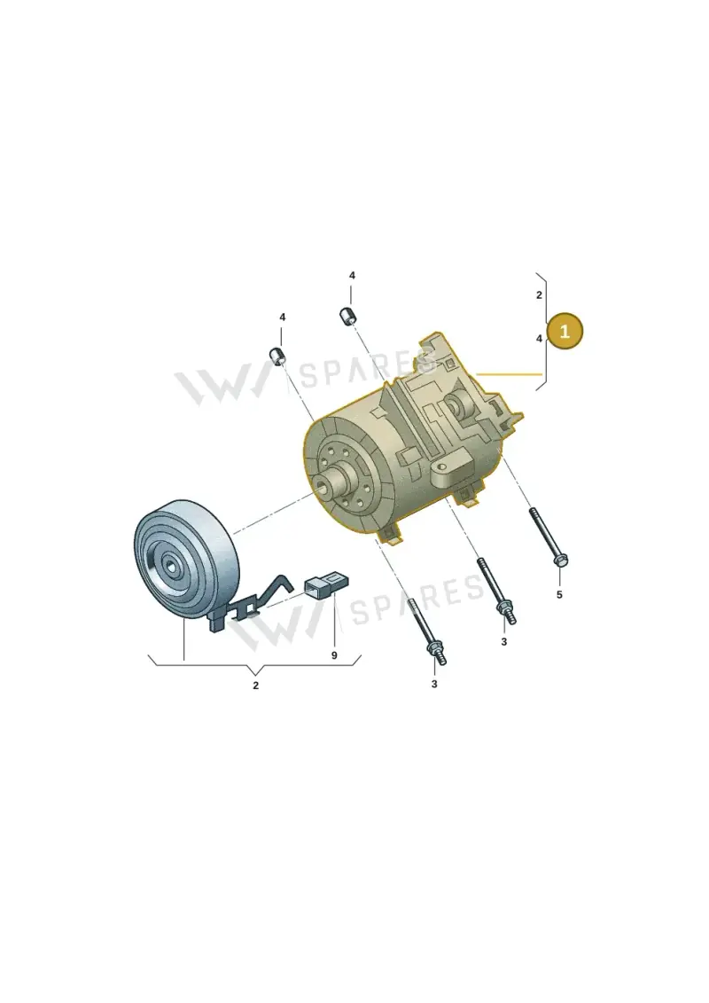 2HJ820803E — Volkswagen Amarok twin cab (2022-) diagram 2hb260000, position 1