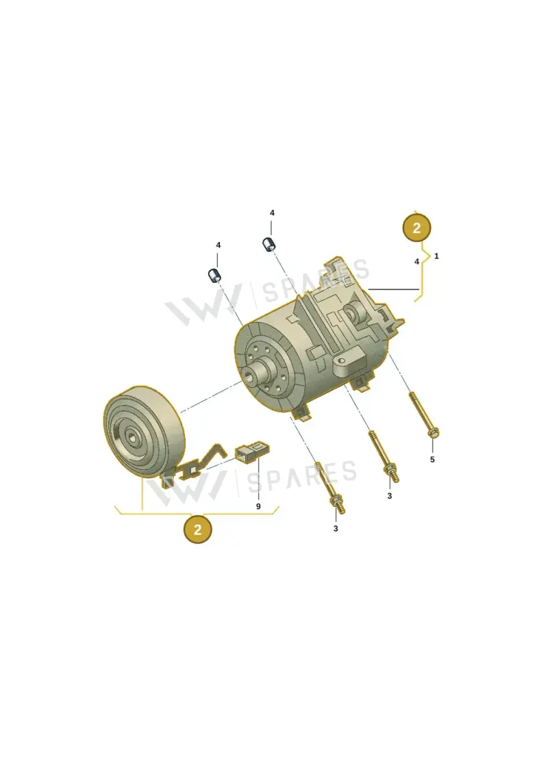 2HJ820811D — Volkswagen Amarok twin cab (2022-) diagram 2hb260000, position 2