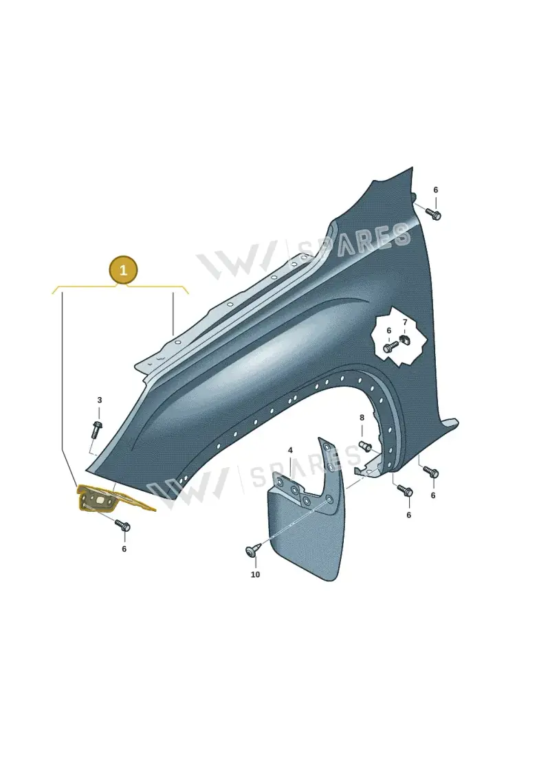 2HJ821103A — Volkswagen Amarok (2022-2025) diagram 2hb821000, position 1