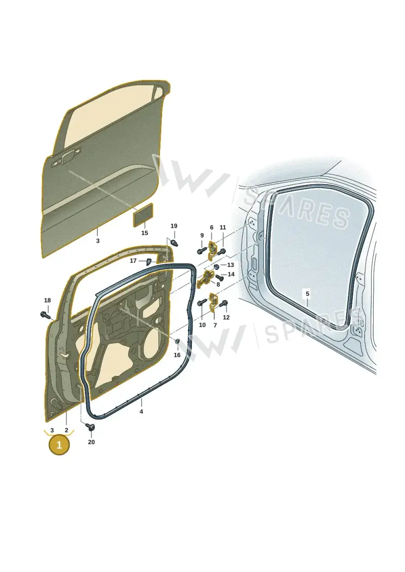 2HJ831055E — Volkswagen Amarok twin cab (2022-) diagram 2hb831000, position 1