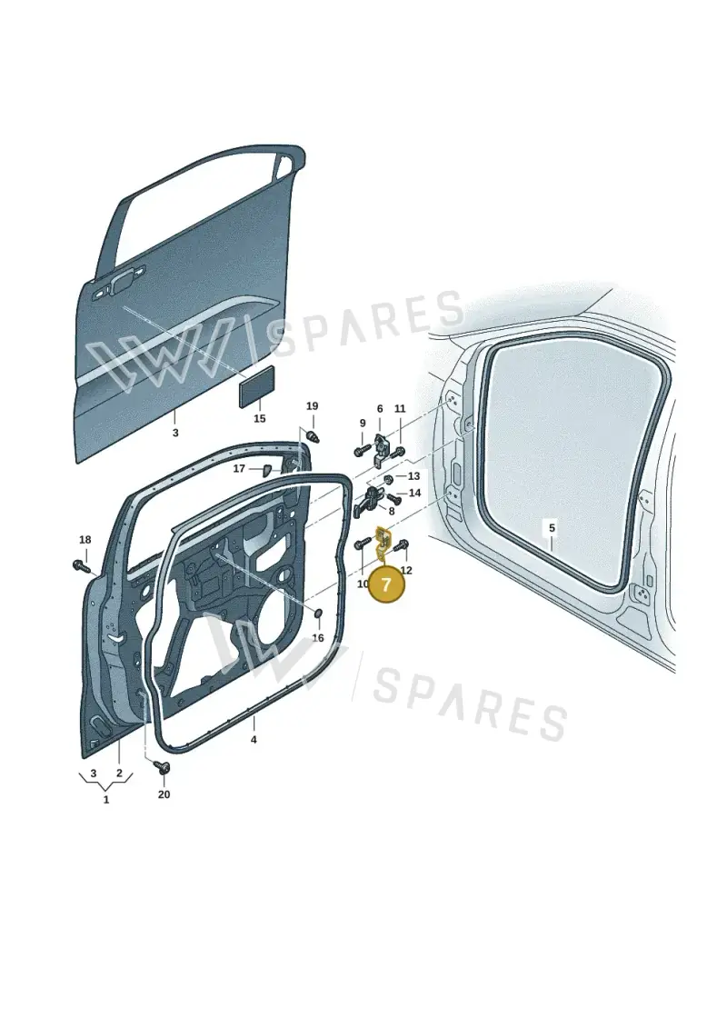 2HJ831411 — Volkswagen Amarok twin cab (2022-) diagram 2hb831000, position 7