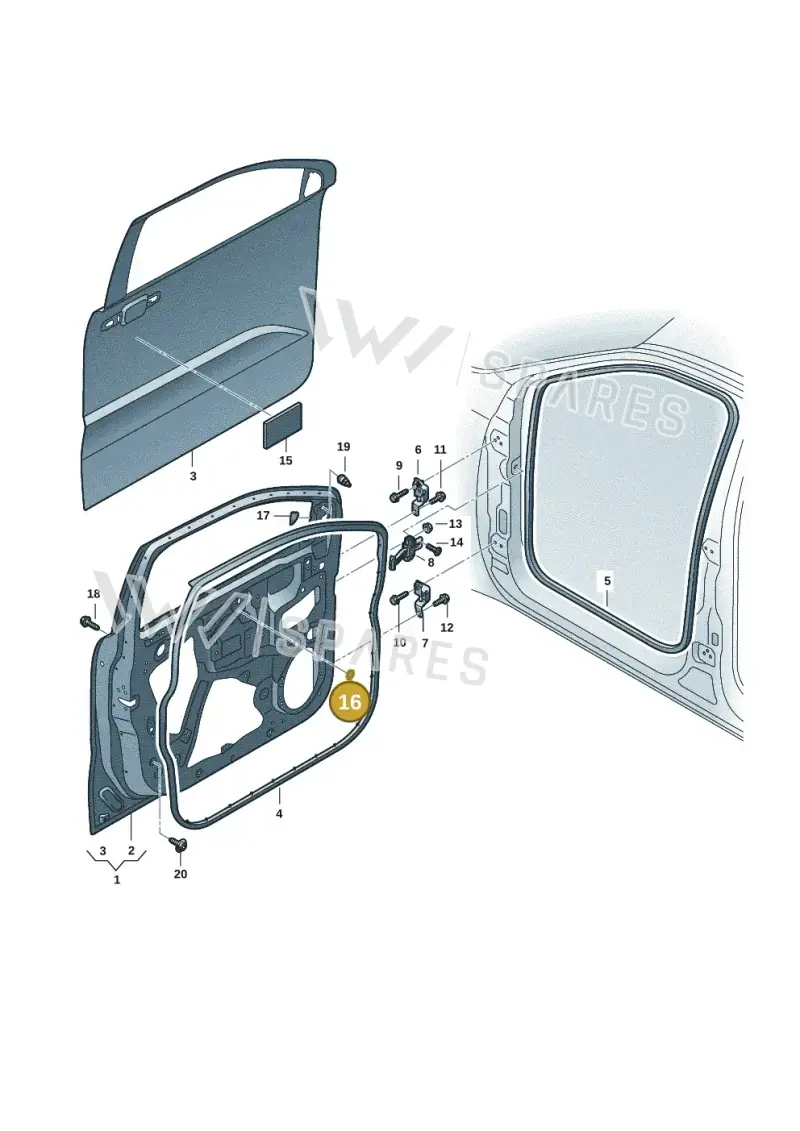 2HJ831447 — Volkswagen Amarok (2022-2025) diagram 2hb831000, position 16