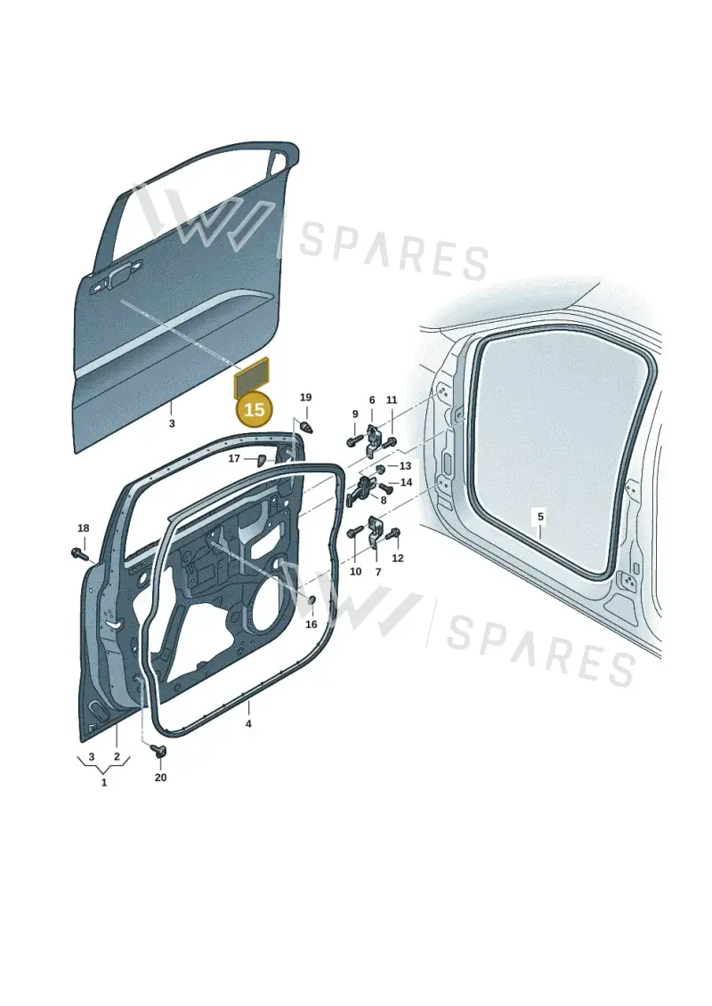 2HJ831539 — Volkswagen Amarok twin cab (2022-) diagram 2hb831000, position 15