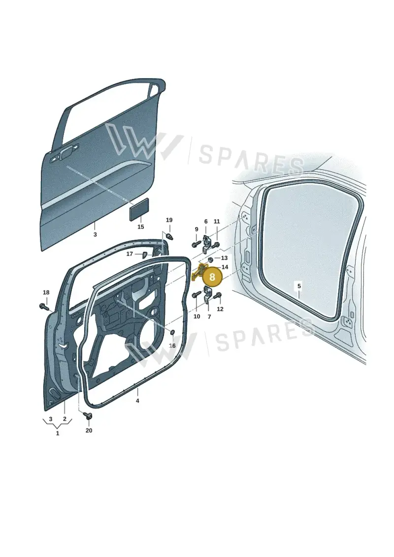 2HJ837249 — Volkswagen Amarok twin cab (2022-) diagram 2hb831000, position 8
