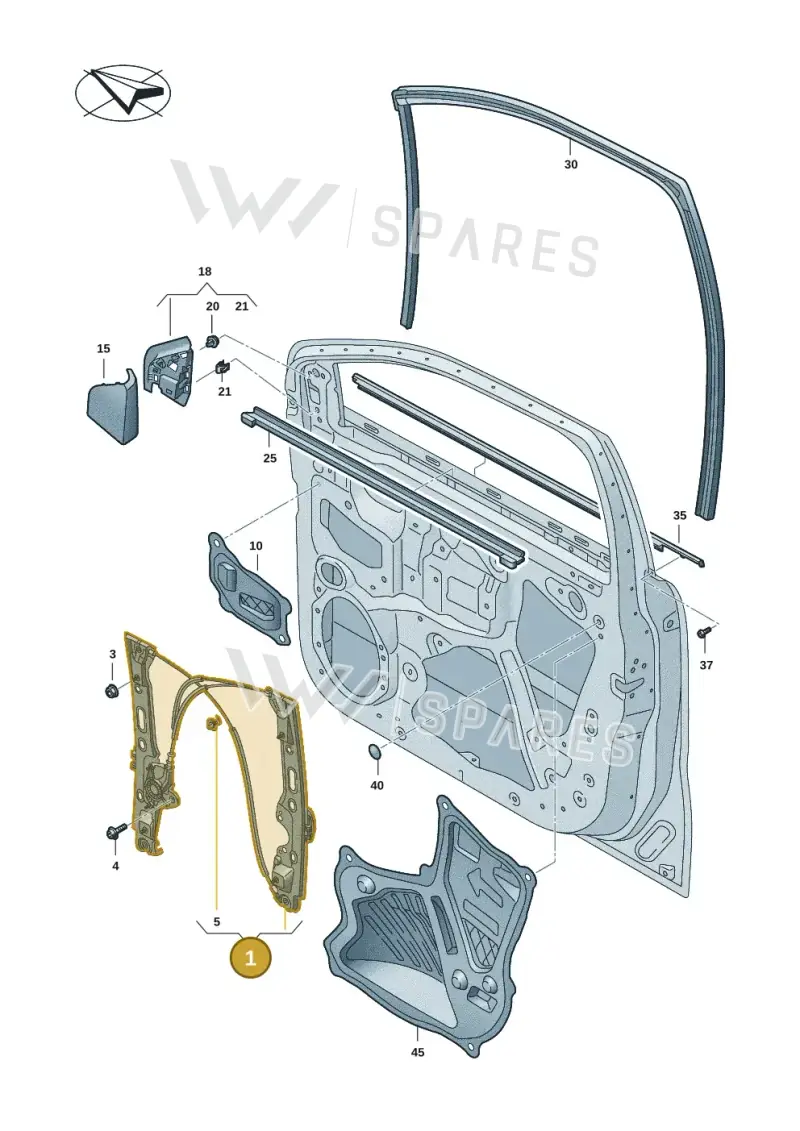 2HJ837402F — Volkswagen Amarok (2022-2025) diagram 2hb837500, position 1