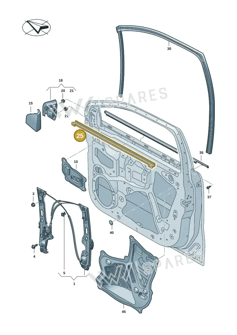 2HJ837480C — Volkswagen Amarok (2022-2025) diagram 2hb837500, position 25
