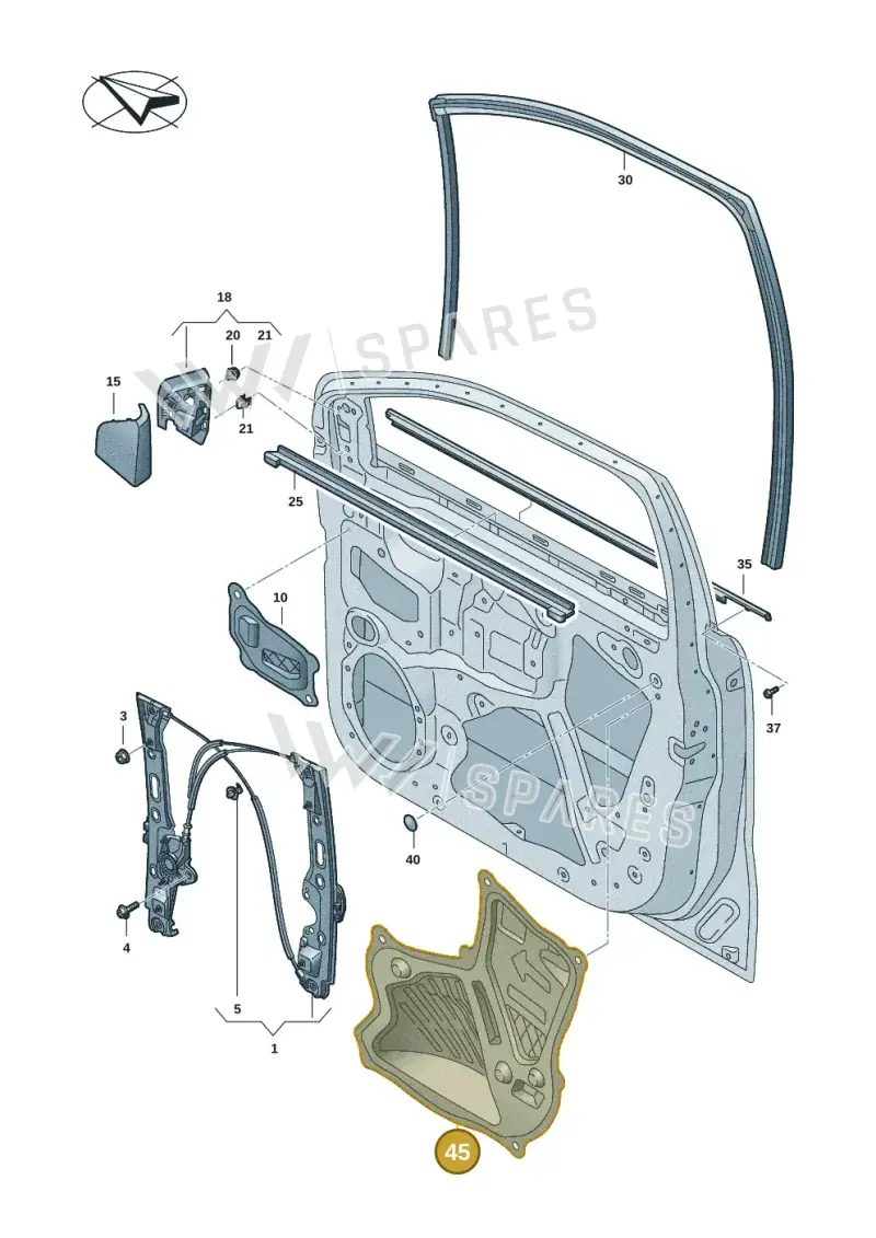 2HJ837849F — Volkswagen Amarok (2022-2025) diagram 2hb837500, position 45