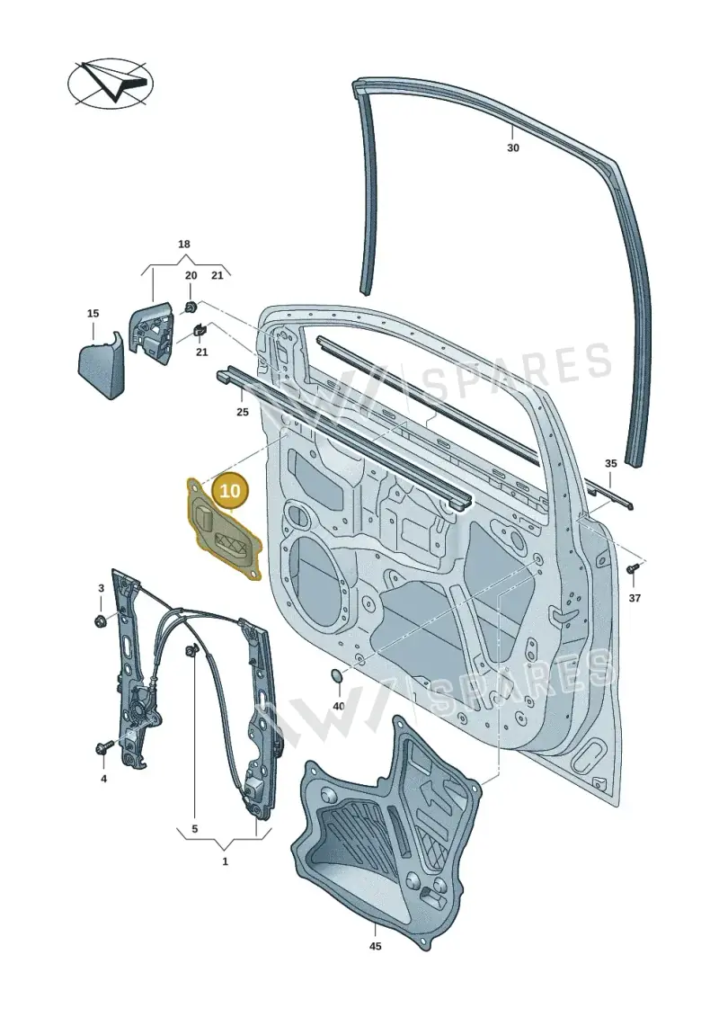 2HJ837849G — Volkswagen Amarok (2022-2025) diagram 2hb837500, position 10