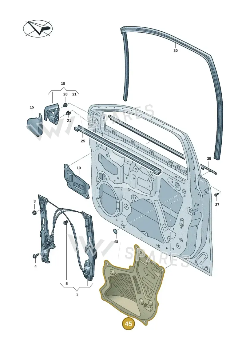 2HJ837850F — Volkswagen Amarok (2022-2025) diagram 2hb837500, position 45