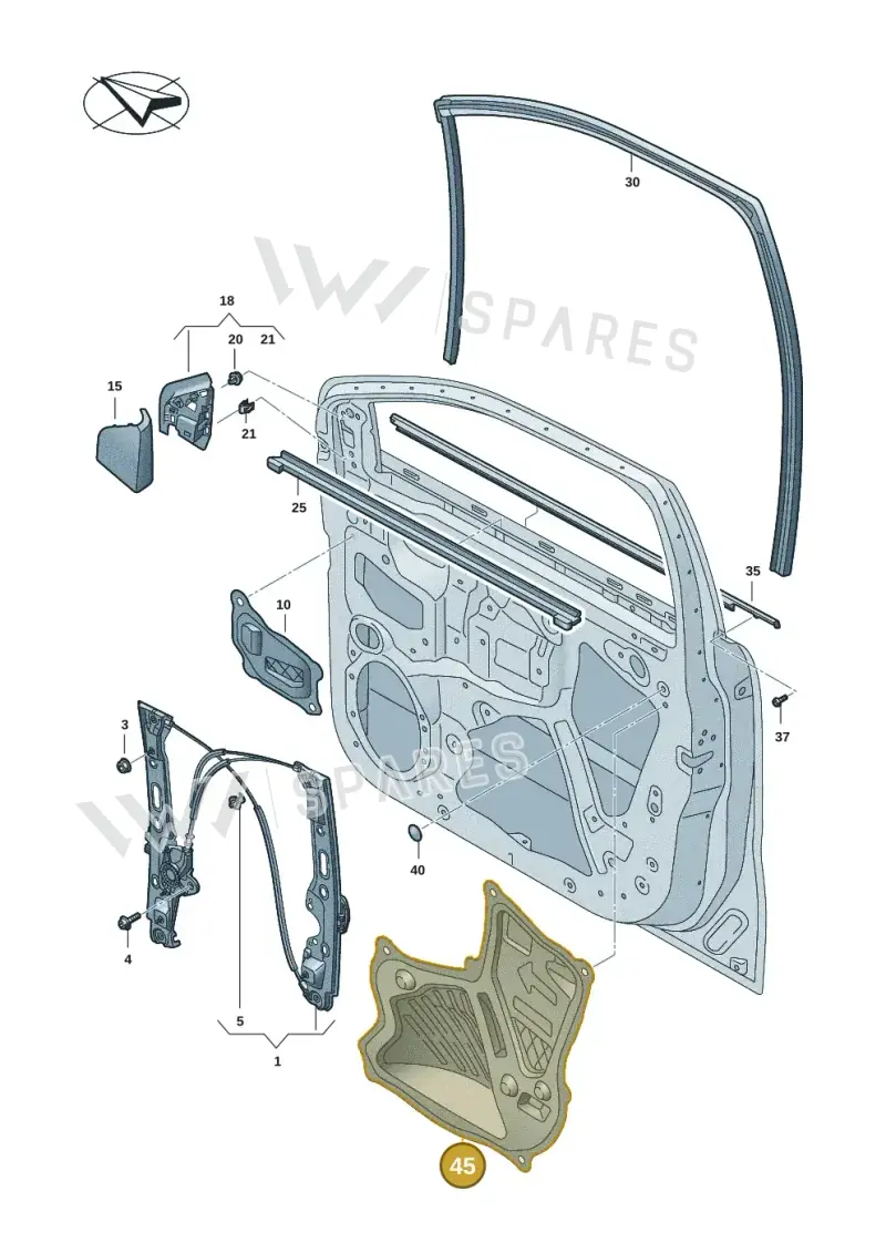 2HJ837850H — Volkswagen Amarok (2022-2025) diagram 2hb837500, position 45