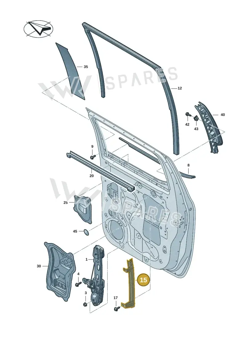 2HJ839392 — Volkswagen Amarok (2022-2025) diagram 2hb839500, position 15