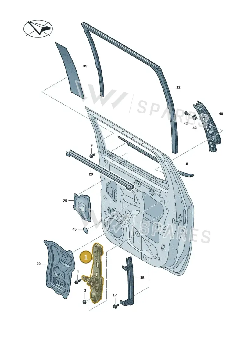 2HJ839402B — Volkswagen Amarok (2022-2025) diagram 2hb839500, position 1