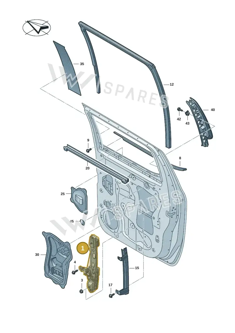 2HJ839402C — Volkswagen Amarok (2022-2025) diagram 2hb839500, position 1
