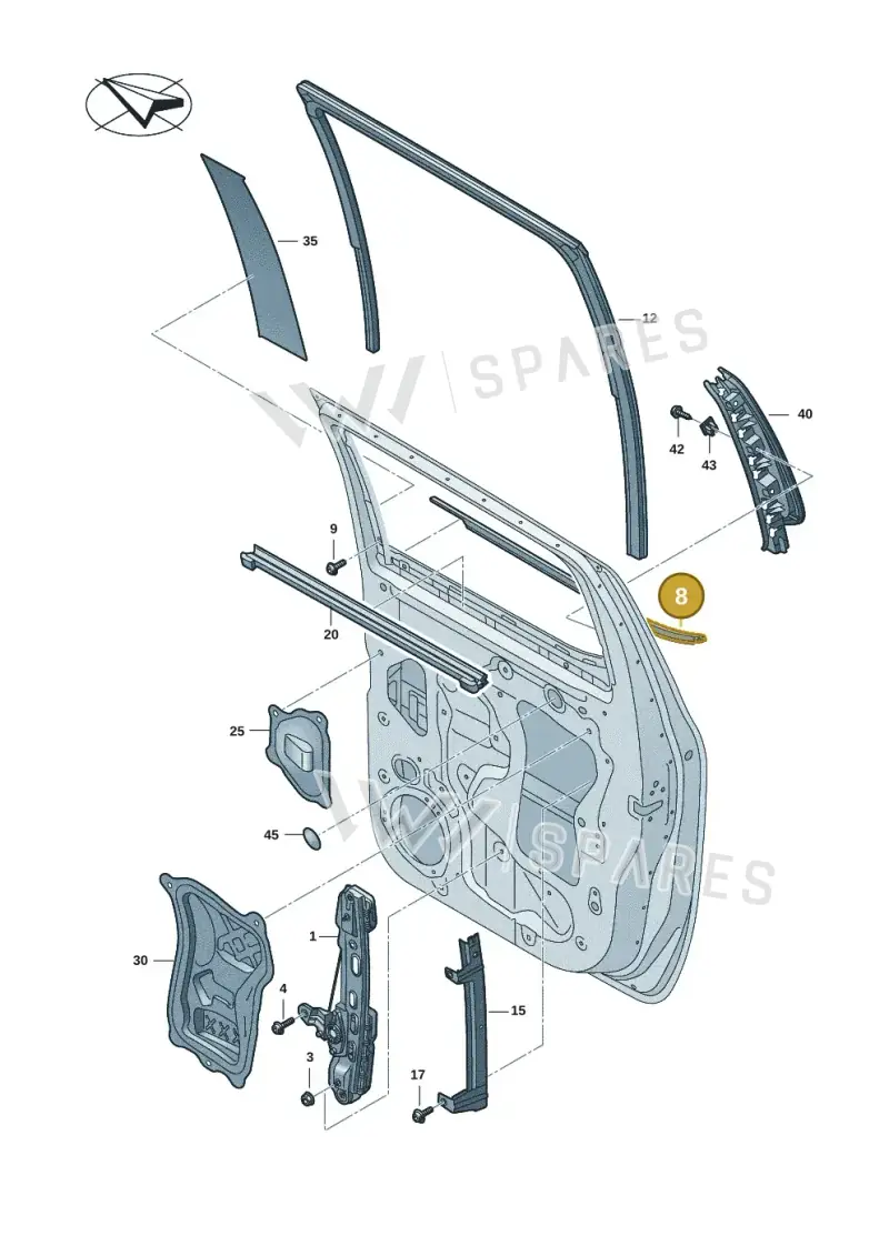 2HJ839471F — Volkswagen Amarok (2022-2025) diagram 2hb839500, position 8