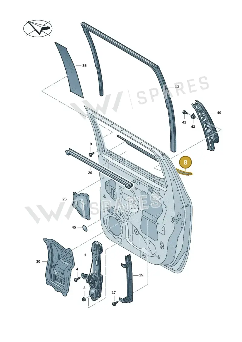 2HJ839472F — Volkswagen Amarok (2022-2025) diagram 2hb839500, position 8