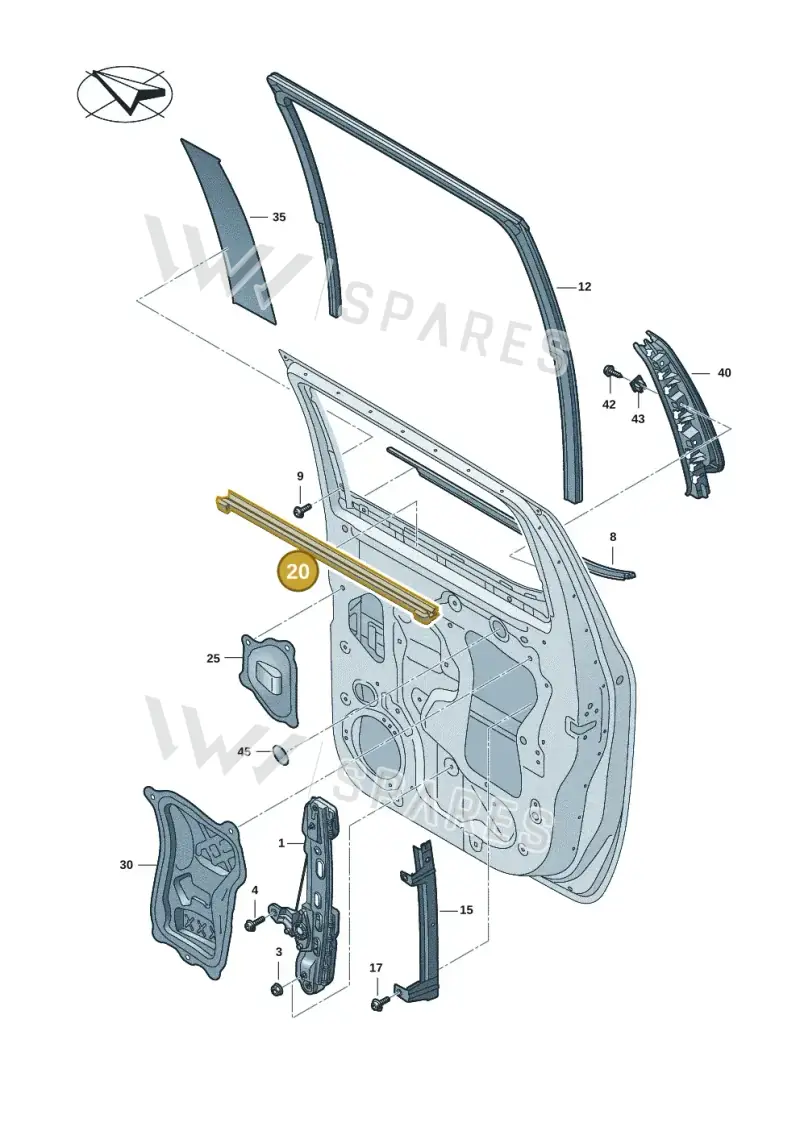 2HJ839479A — Volkswagen Amarok (2022-2025) diagram 2hb839500, position 20