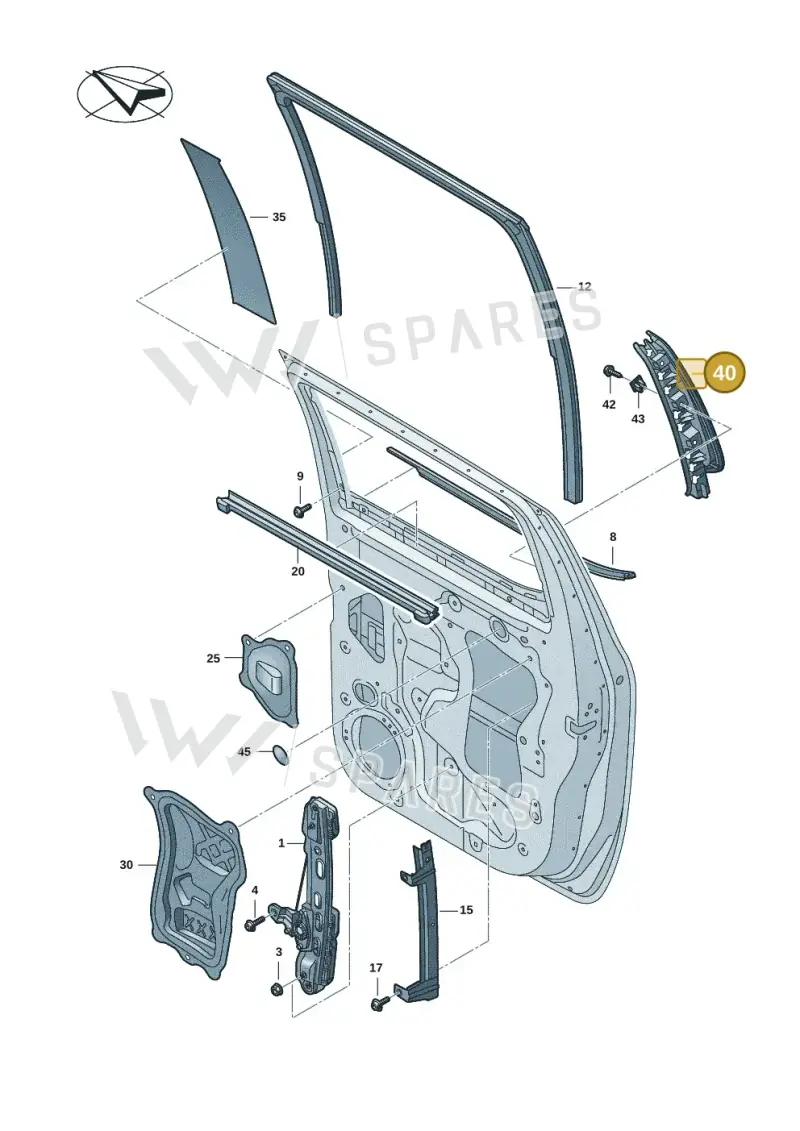 2HJ839889FO25 — Volkswagen Amarok (2022-2025) diagram 2hb839500, position 40