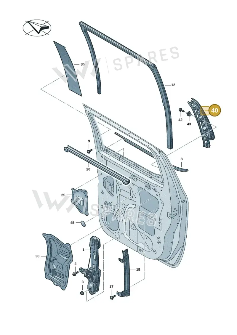 2HJ839890FO25 — Volkswagen Amarok (2022-2025) diagram 2hb839500, position 40