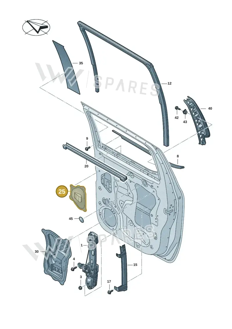2HJ839994D — Volkswagen Amarok (2022-2025) diagram 2hb839500, position 25
