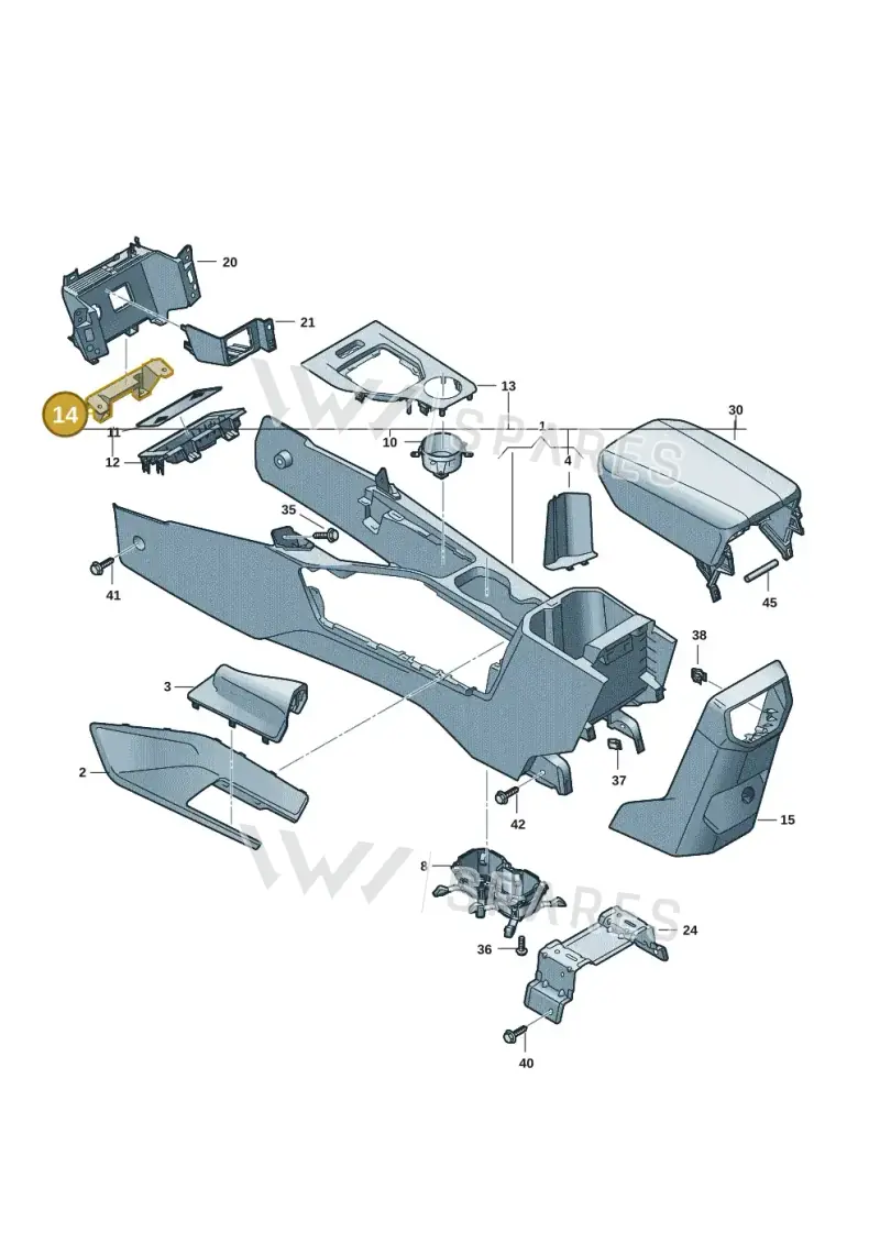 2HJ853231A — Volkswagen Amarok (2022-2025) diagram 2hb863500, position 14