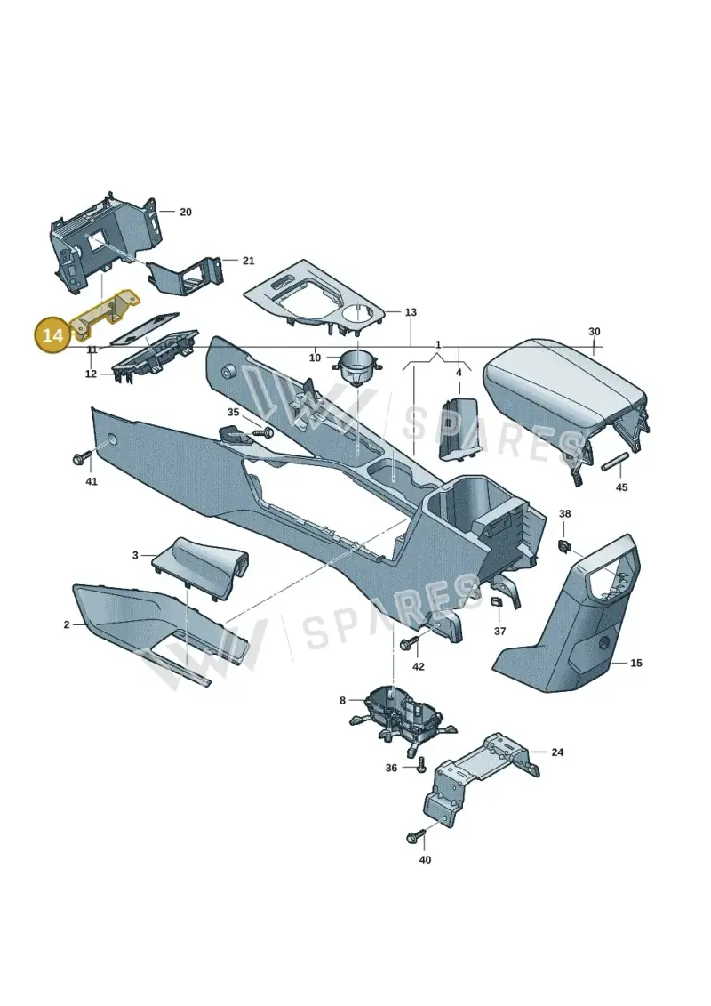 2HJ853231B — Volkswagen Amarok (2022-2025) diagram 2hb863500, position 14