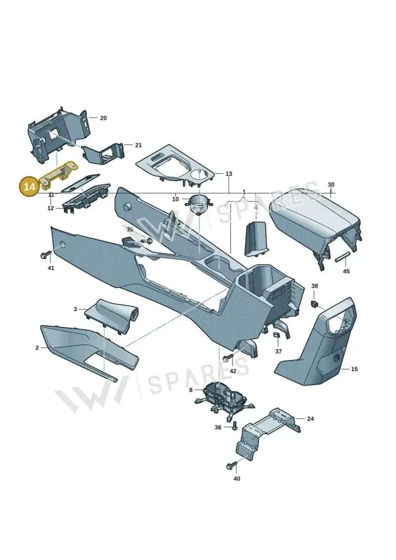 2HJ853231C — Volkswagen Amarok (2022-2025) diagram 2hb863500, position 14