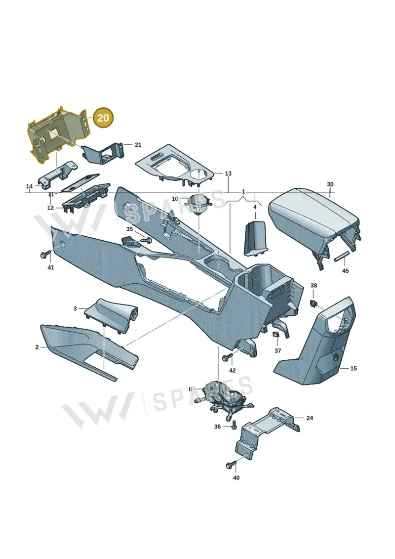 2HJ857114ER12 — Volkswagen Amarok (2022-2025) diagram 2hb863500, position 20
