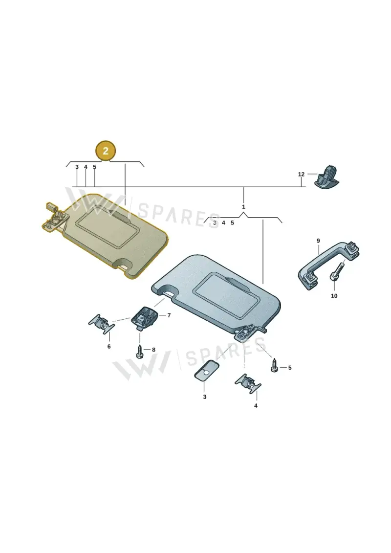 2HJ857552ES16 — Volkswagen Amarok (2022-2025) diagram 2hb857500, position 2